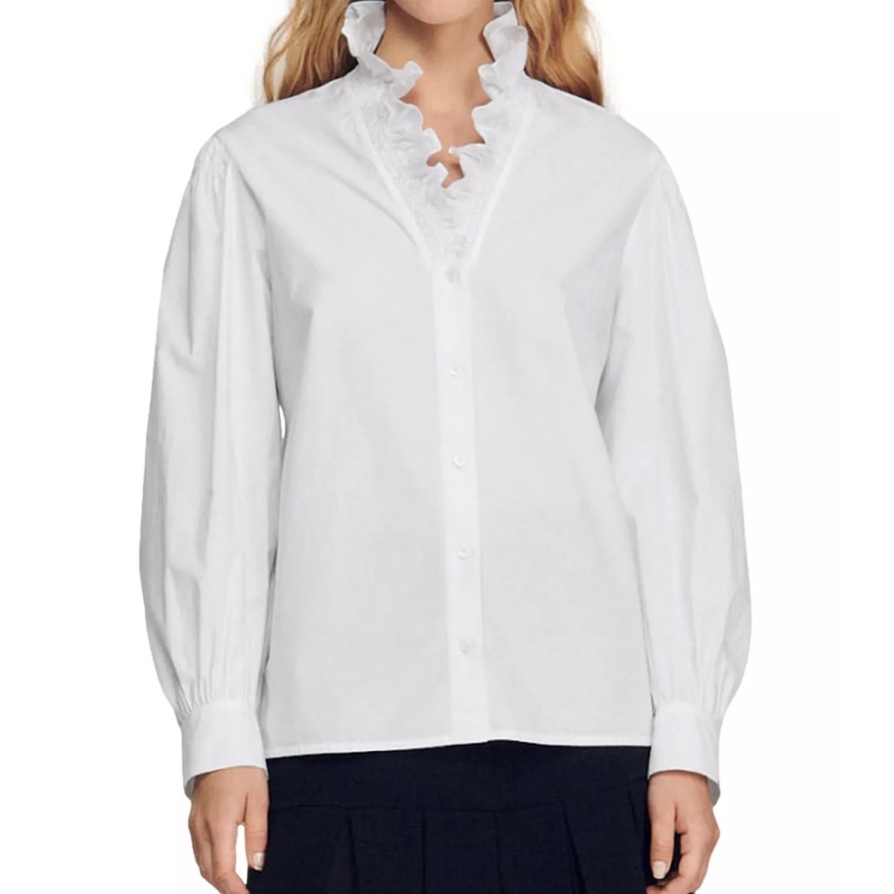 Organic Cotton Ruffled Blouse